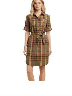 Tommy Hilfiger Plaid Shirt Dress – Size Small